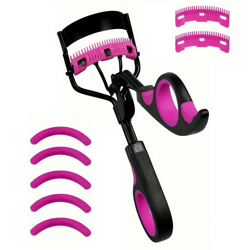 8-Piece Complete Eyelash Curling System – Hypoallergenic, Easy-to-Use Curler, 5 Refill Pads, 2 Combs, Perfect for Sensitive Eyes, Lash Enhancement and Definition Makeup Brush  Brow  Compact  Kit Mascara   Cosmetic Carbon Applicator Storage, complete set 2