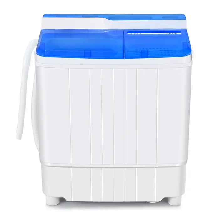 COSTWAY - Twin Tub Washing Machine, 4.5KG/6KG/8.5KG Total Capacity Portable Laundry Washer Spin Dryer with Timing Function & Drain Pump for Apartment Dorms Camping