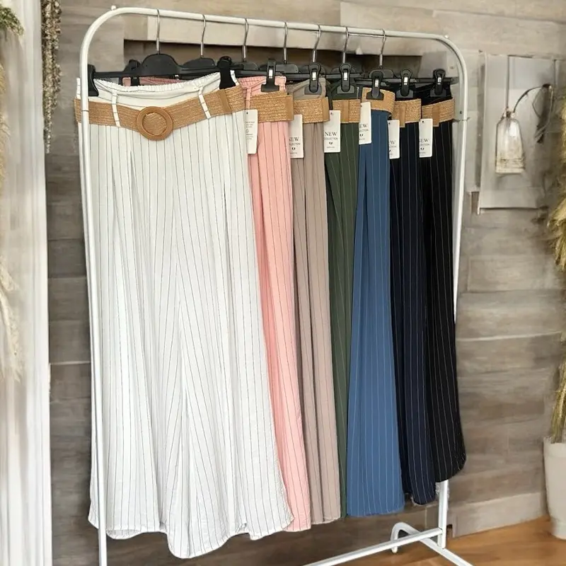 MissVboutique “Elsa” Pinstripe Summer Trousers  Size 8-16 Uk