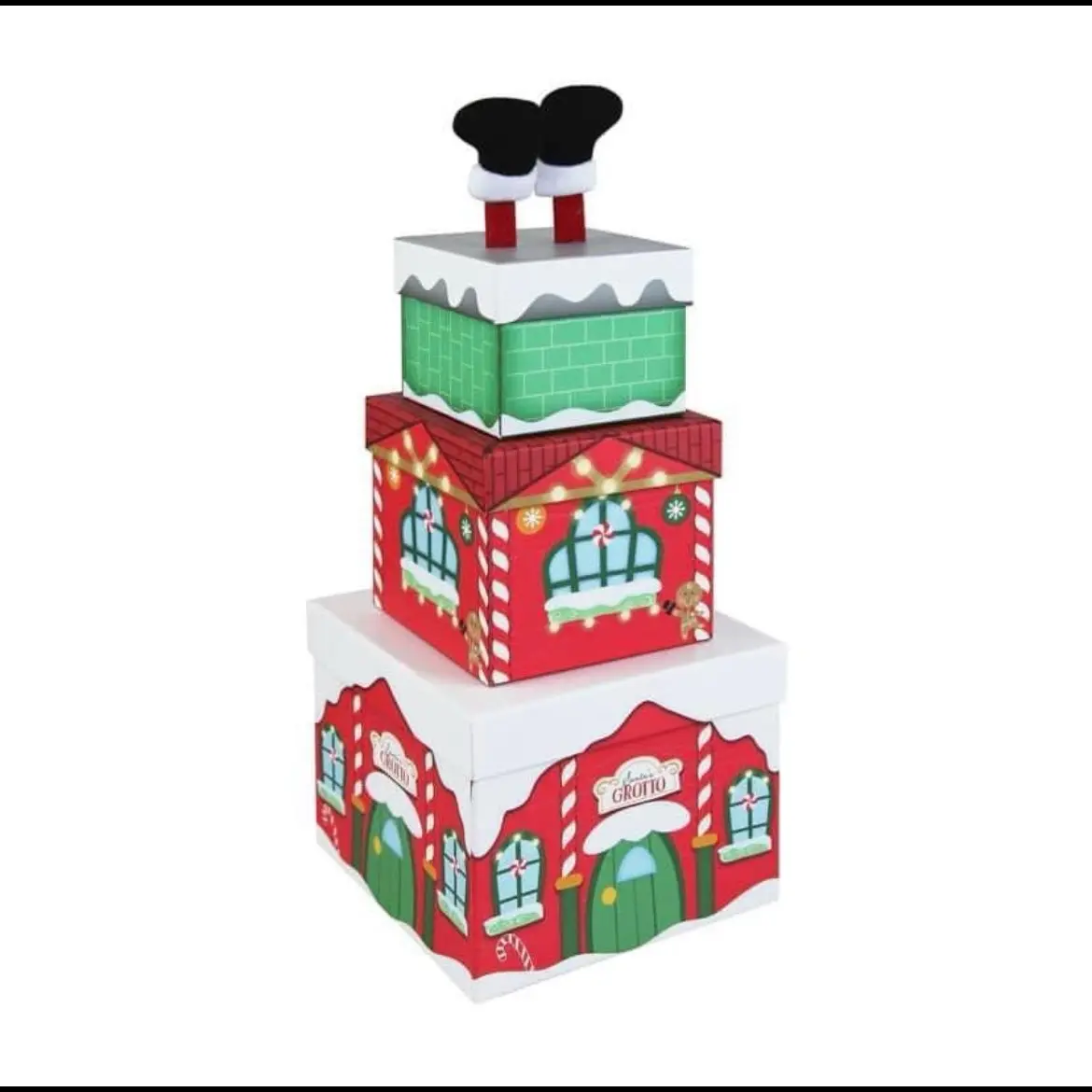 Personalised  Christmas 3 piece stacking boxes