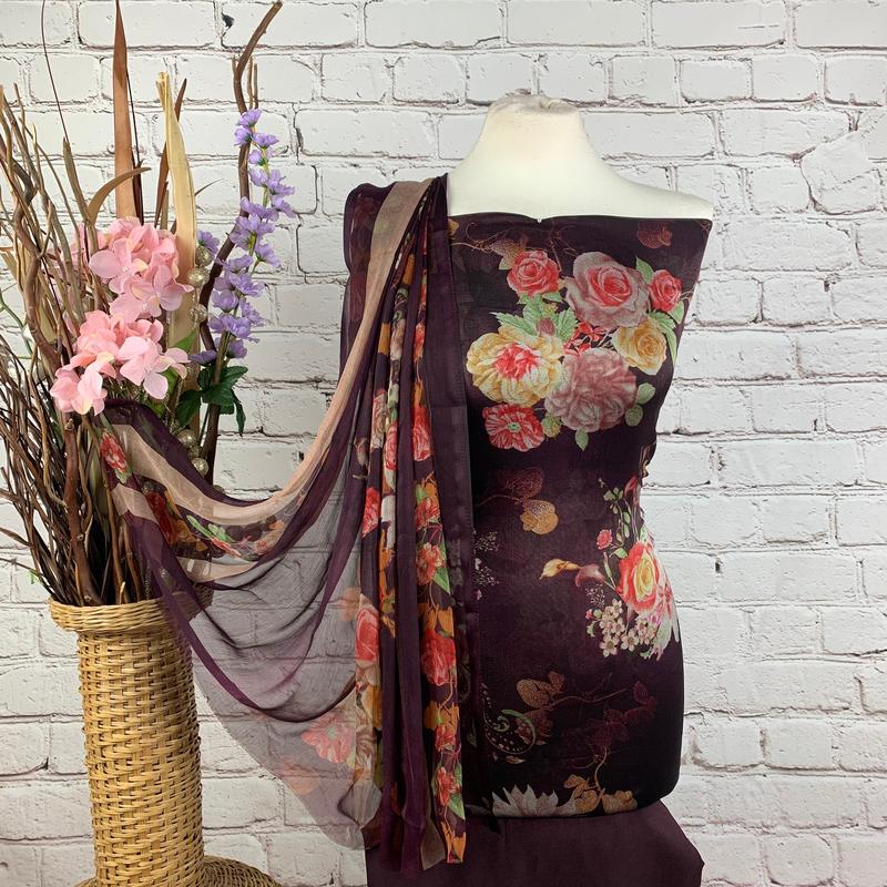 Digital Catonic Floral Print Suit 3