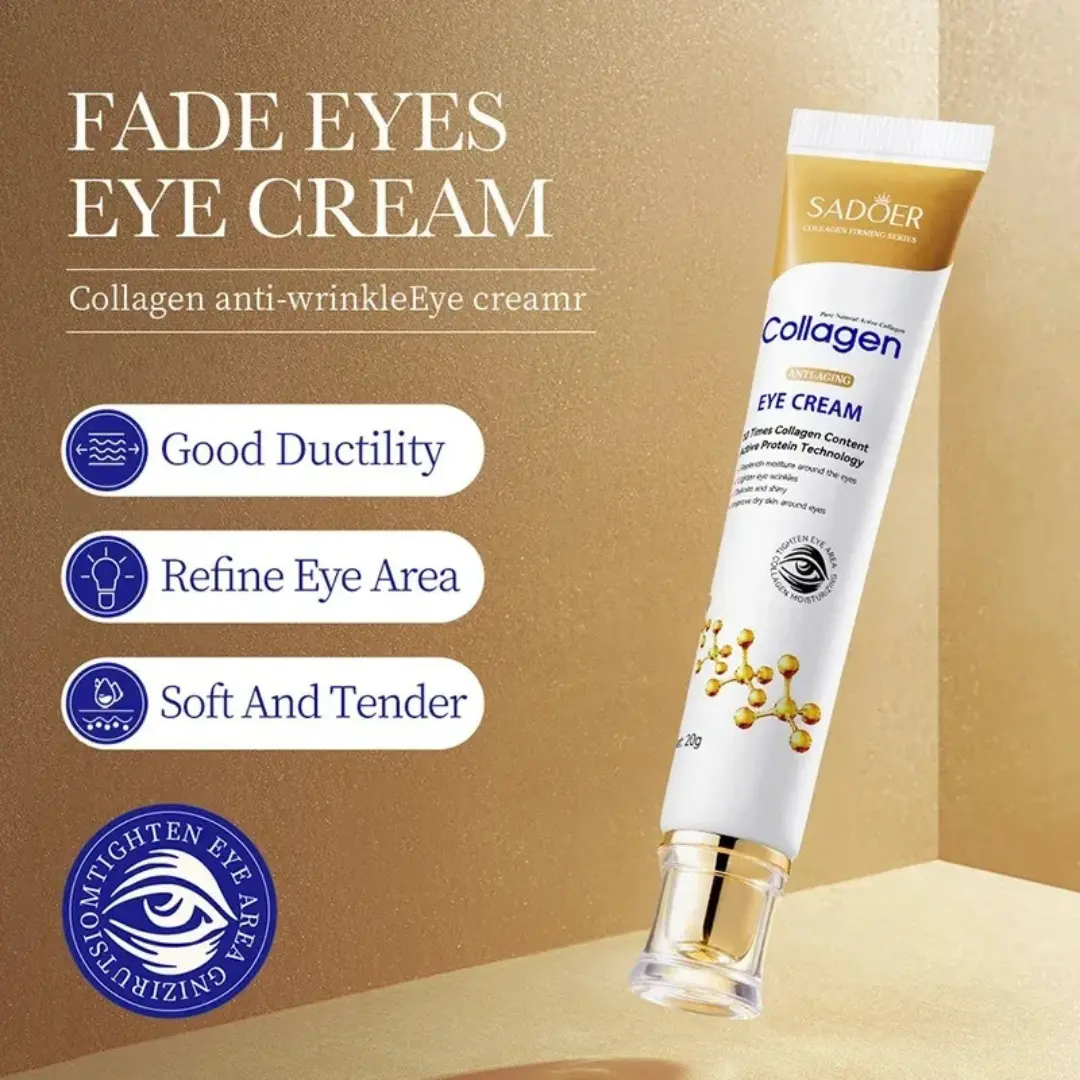 SADOER Collagen Eye Cream skincare Anti Dark Circles Eye Bags Firming Moisturizing skincare Eyes Cream Skin Care for Eyes Smooth Brightening Gentle Serum Radiant Hydrating Comfort