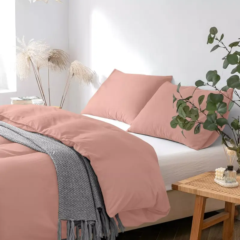 Oxford Homeware 3-Piece Solid Microfiber Duvet Cover Set – Ultra-Soft, Hypoallergenic Bedding with Matching Pillowcases, Easy-Care, Wrinkle-Resistant, Machine Washable, Available in 16 Colors & 4 Sizes 6