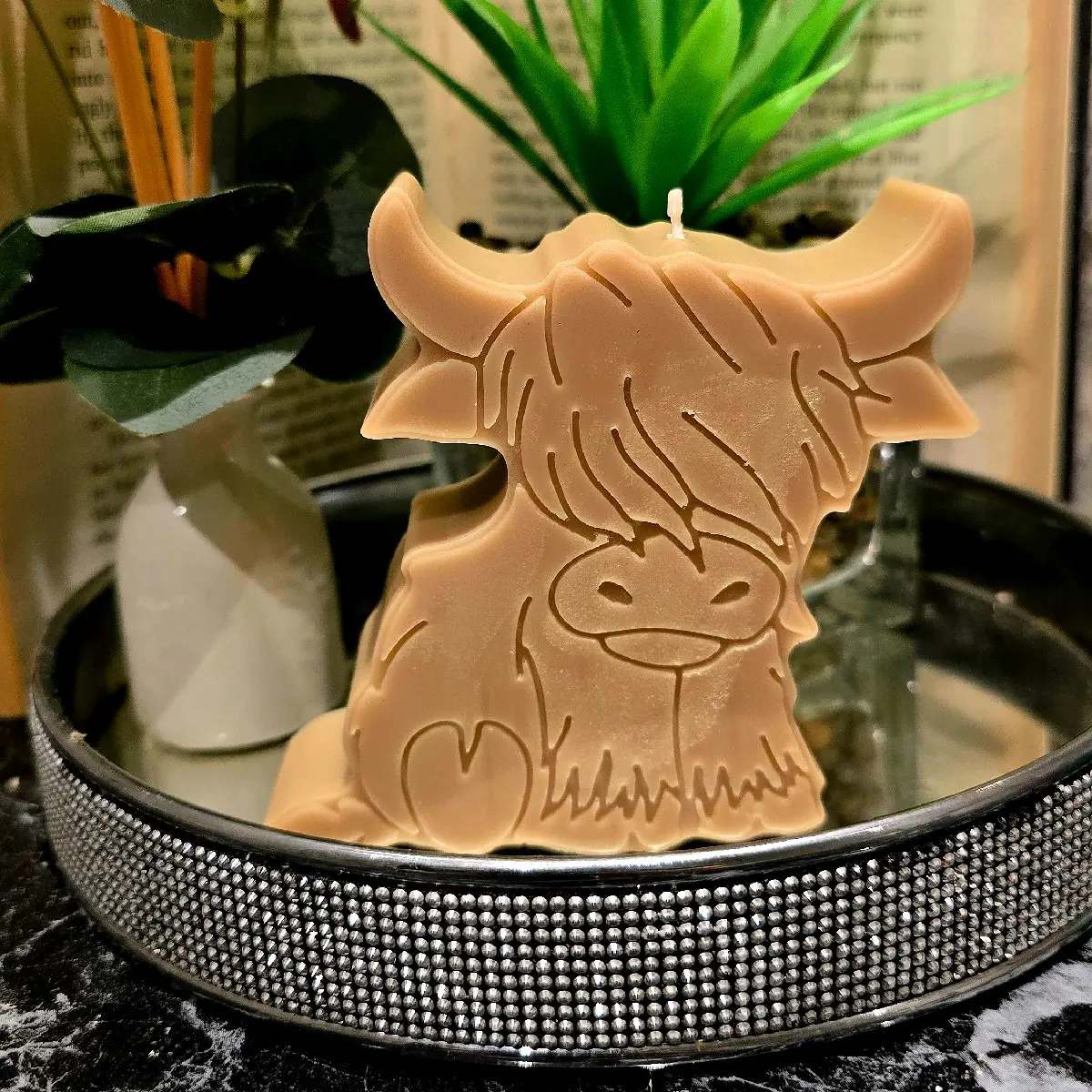 The Little Candle Club - Highland Cow Soy Wax Candle for Home Decor.