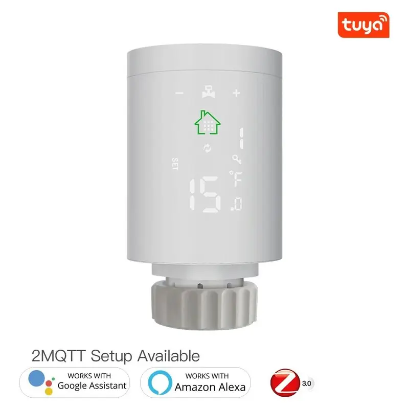 MOES ZigBee3.0 Radiator Actuator Programmable Thermostatic Valve Tuya Temperature Controller 2MQTT Alexa Google Voice Smart App 6