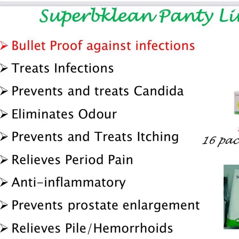 Longrich Superbklean Pantyliner with Anion Strip - 4 Packs of 30 Pieces for Women's Health and Comfort 1