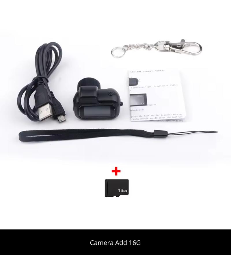 Product Introduction of Mini Camera with 0.96in Screen, 1080P Sports Portable Vintage Video Recorder Supports TF Card for Indoor and Outdoor Use - Y3000 Compact Button Automatic Cable Camcorder Memory Micro Recording 65