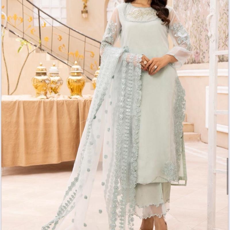 NAKHRA 6.0 mint Eid collection 2025 embroidery and stone work 3
