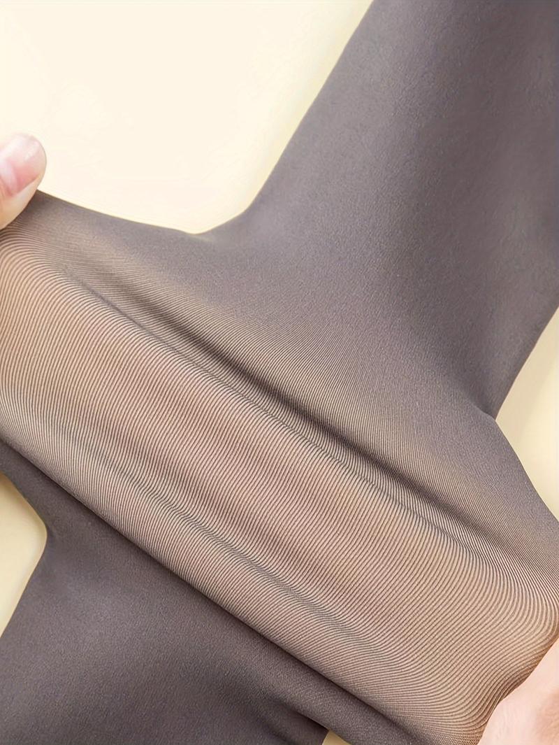 Product Introduction of Women's Fake Translucent Thermal Pants For Fall, High Rise High Stretch Slim Fit Tights 2