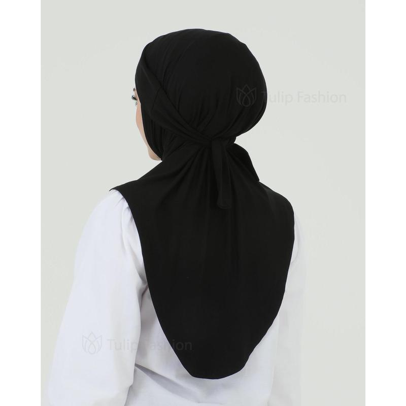 Hijab - Instant Jersey with band - Black 3