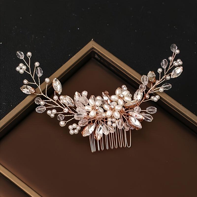 Beautiful White Pearl 1Pc Wedding Comb - Bridal Headdress, Hair Comb For Bridal 2