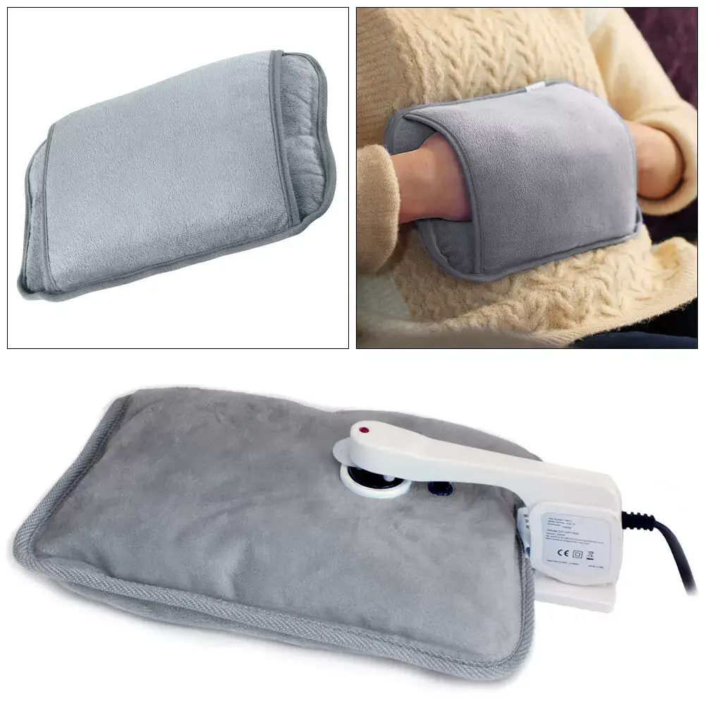 Rechargeable Electric Hot Water Bottle - Grey, Rapid Heating, Long-Lasting Warmth, Safe and Convenient - Winter Cozy Cup
