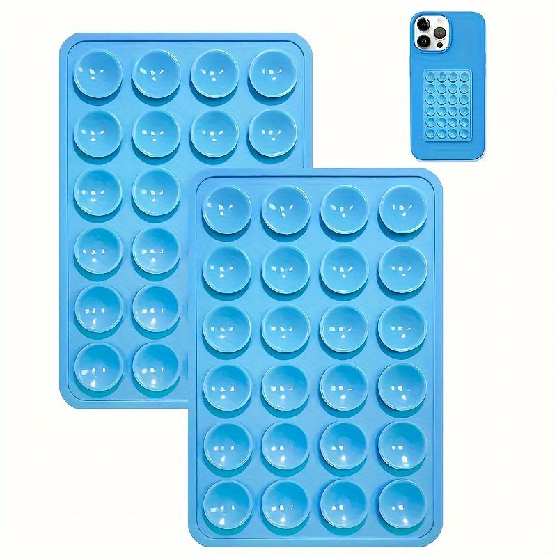 2Pcs 24-Independent-Suction-Cups Silicone Multi-Color Phone Stand with Adhesive Backing for All Smartphones 4