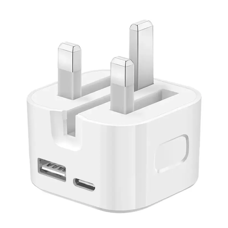 Fast Charging Dual Ports PD 20W UK Adapter USB & C Charger for iPhone Samsung HTC - Mobile Phone Accessories - Electronic Devices Smartphone Cellphone 5