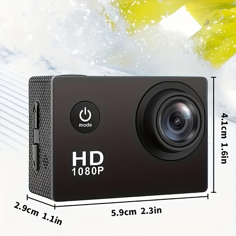 This Is a 1080P HD Action Camera Featuring Ultra HD Recording, a 140° Wide-Angle Lens, a 5.08Cm LCD Screen, Designed for Outdoor Sports Recording, with Automatic Exposure, Digital Stabilization, a Fisheye Lens, And Powered by Battery Or USB, Saving Files 6