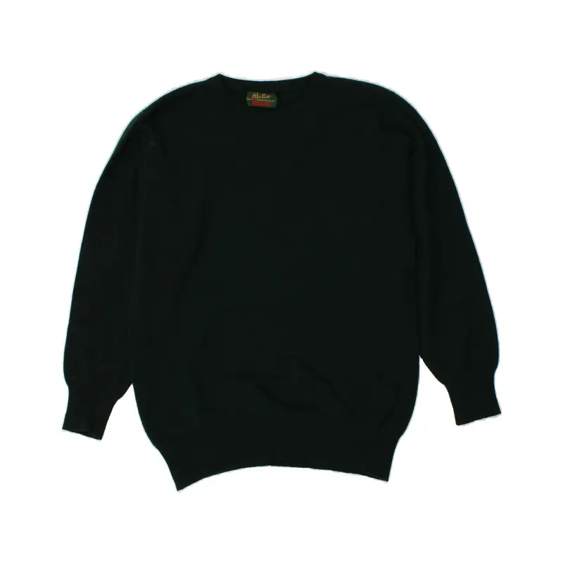 Pre-Owned Vintage PETER SCOTT Mens Boat Neck Jumper Sweater Medium Green 1