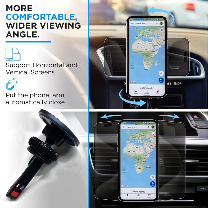 Product Introduction of Hook Mounting Car Phone Holder |  MagSafe - Magnetic Charger & Holder - 360° Universal Fit for iPhone 12/13/14/15 - Secure & Hands-Free Driving Accessory Accessories Smartphone Cellphone Grip Stand phoneholder 1