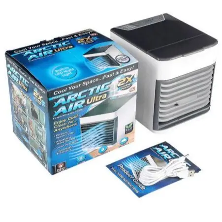 Mini Air Cooler Portable LED USB Air Conditioner Fan Humidifier Purifier Cooling 0