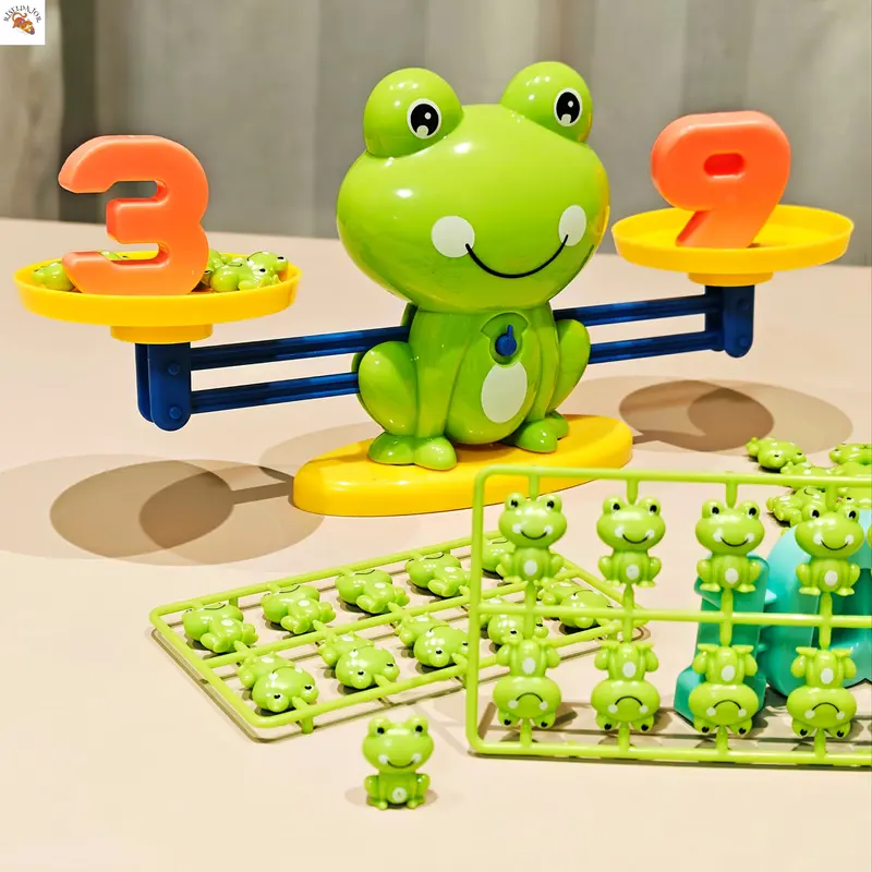 RISELDAJOR    Green Battery-Free Educational Frog Math Balance Toy, Ages 3-6, Featured with Numbers 2, 3, 6 and Guide Cards, Great for Improving Number Recognition and Balance Skills, Ideal for Thanksgiving & Christmas 2