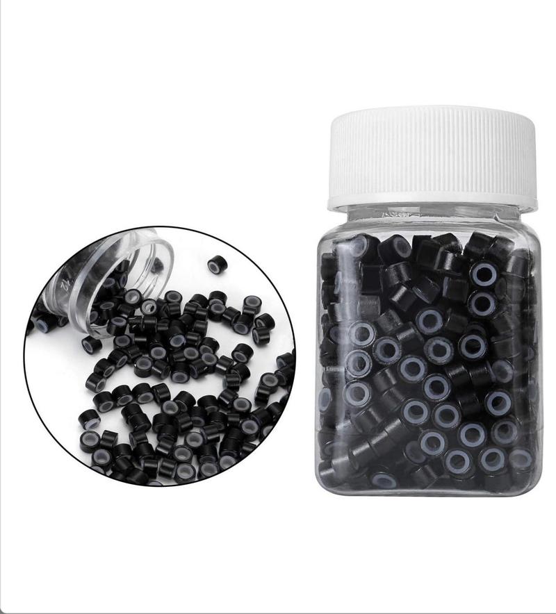 Product Introduction of Micro rings thousand pieces, silicone lined, micro rings micro rings, beads for hair extensions, 4.5 MM 6
