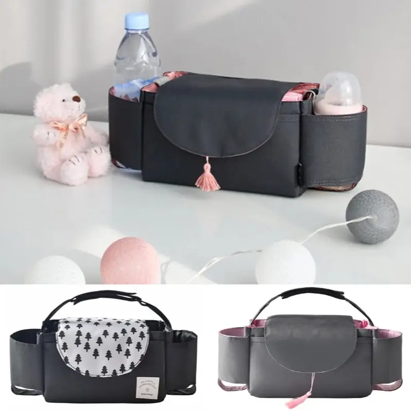 Multifunctional Pushchair Stroller Pram Organiser Bag Grey Baby Toddler 1