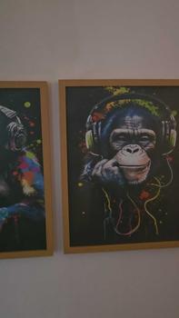 Product Review of Monkey & Game Console Pattern Wall Art Poster, 3 Counts Canvas Painting Without Frame, Decorative Modern Hanging Pictures For Living Room Bedroom Office from W** 0