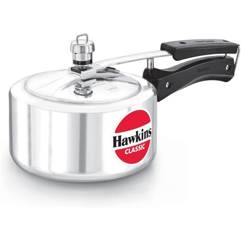 Classic Pressure Cookers (2 Litre), Aluminium Cookware Lid Metal Plastic 2