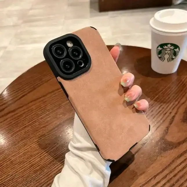 Premium Suede Leather Phone Case for Apple iPhone 16 15 14 13 12 11 - Slim and Stylish Protection - Cover, Accessories 4