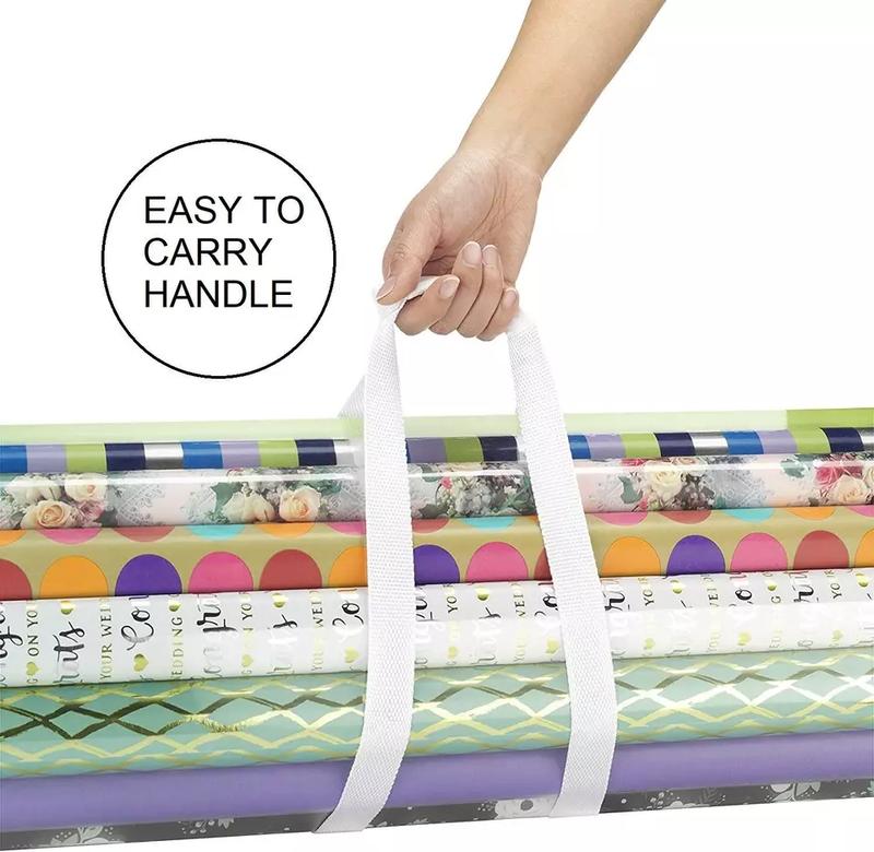 Product Introduction of 2PCS Cylinder Wrapping Storage Bag for Christmas - Tidy Bag for Wrapping Paper 1