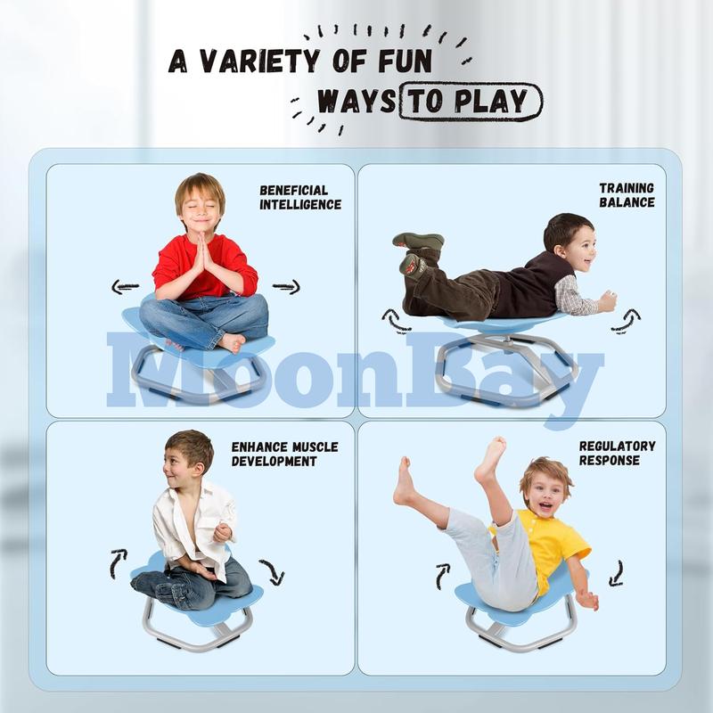 Elephant Kids Sensory Swivel Chair, 360° Spinning Seat, Toddler Sit and Spin Wobble Chair, Sensory Training Balance Toys, Autism ADHD Chairs, Physical Therapy Body Coordination,Training Body Coordination for Boy Girl (Blue & Pink) 7