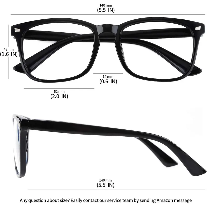 Vetoo Blue Light Filter Computer Glasses for Blocking UV Anti Headache Eye Eyestrain Vintage Eyeglasses, Unisex for Women and Men 3