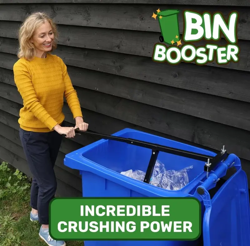Bin Booster - No More Overflowing Bins- Introducing Bin Booster, the hygienic HANDS-FREE way to dramatically reduce the volume of your general waste, garden waste & recycling 4