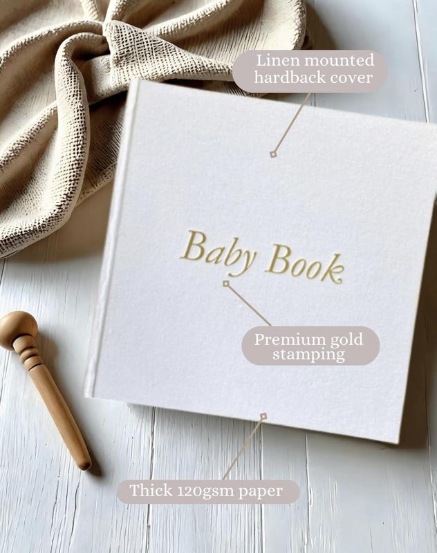 Luxury Baby Memory Book - Baby Shower Gift/Baby Journal for Newborn Baby Boy/Girl - Photo, Decor 3