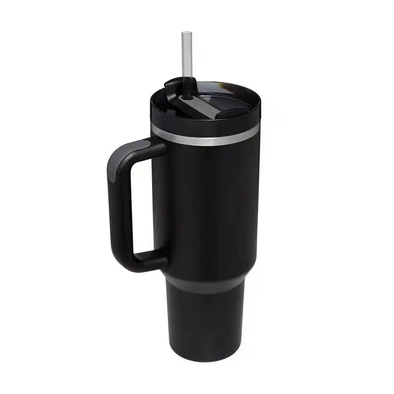 40oz Tumbler with Handle 2nd Generation, Leak-proof Lid and Straw, Insulated Stainless Steel Travel Mug, Cover Drinkware Reusable Bottle 1