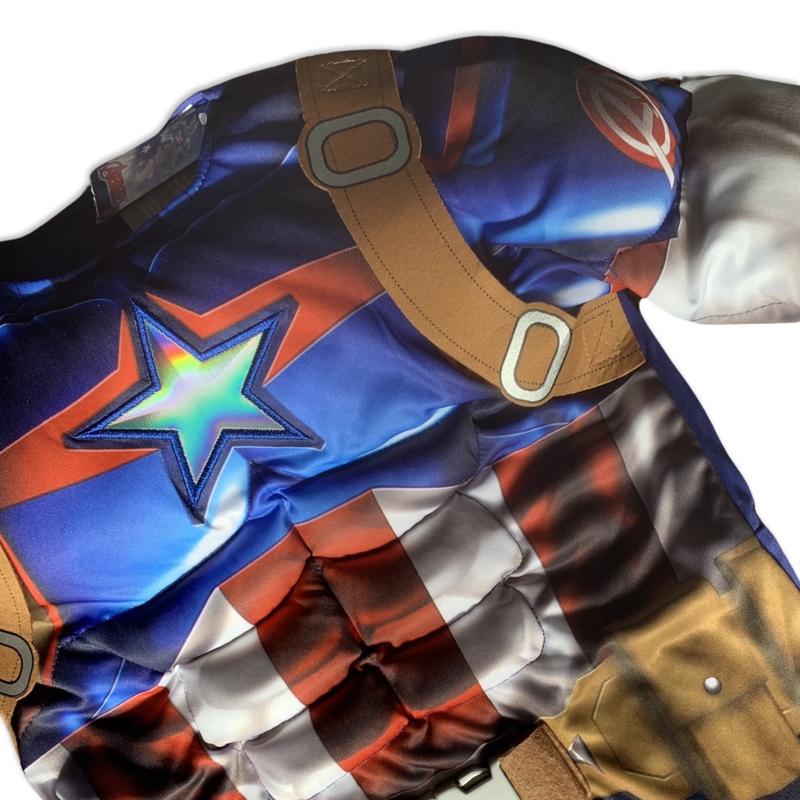 Product Introduction of Boys Captain A Fancy Dress Suit with Shield Size 9-10 Years Old Only 2