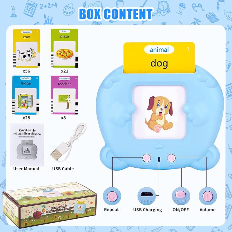 Talking Flash Cards for 2-6 Year Olds, Educational Cognitive Toys with 200 Words, Sensory Toys for Autism and Speech Therapy busy board new born 1 6