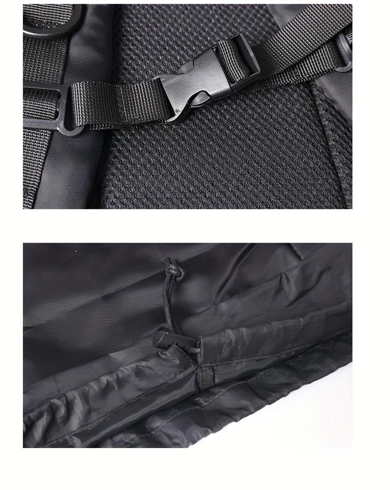 Product Introduction of Sports Nylon Hiking Daypack Water-Resistant with Laptop Compartment and Polyester Lining – Black Drawstring Backpack with Fixed Shoulder Straps for Outdoor, Travel, School 10