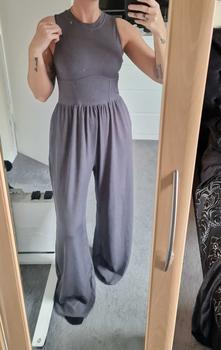 Product Review of [4 colours, UK size 6-28] Solid Sleeveless Wide Leg Jumpsuit from 🎀**🎀 0