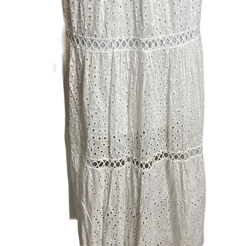 White Boho dress crochet Size 8-10 lace summer dress Womenswear Casual Lady Casual Wear Sleeveless Comfort Beach Comfortable Lightweight Outdoor Style Breathable 4