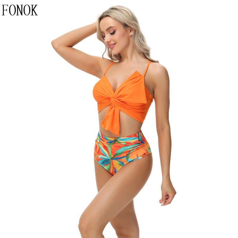 Women's Swimwear,2025 Summer New Seaside Vacation Bikini Set,  Bow Element Underwear Set 3