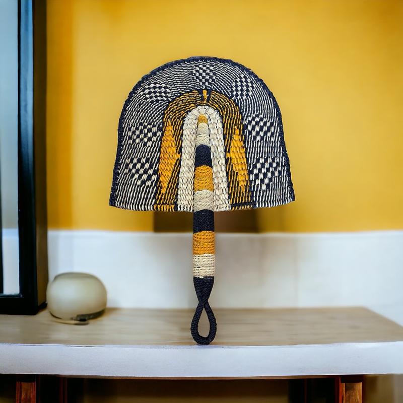 Handwoven elephant grass / straw fan 0