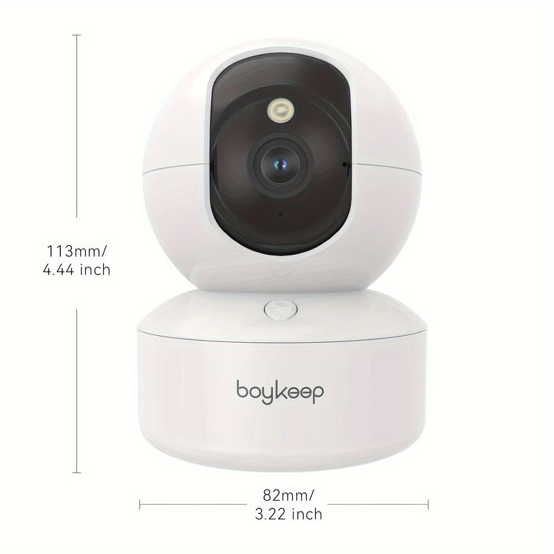 2PCS BoyKeep 5g/2.4ghz WiFi Smart Camera, 2K High-definition Indoor Safety Monitor, Special Safety Camera For Babies And Pets, 360° Panoramic Surveillance Video, Night Vision, Two-way Calls, Memory Card And Cloud Storage, K30 2