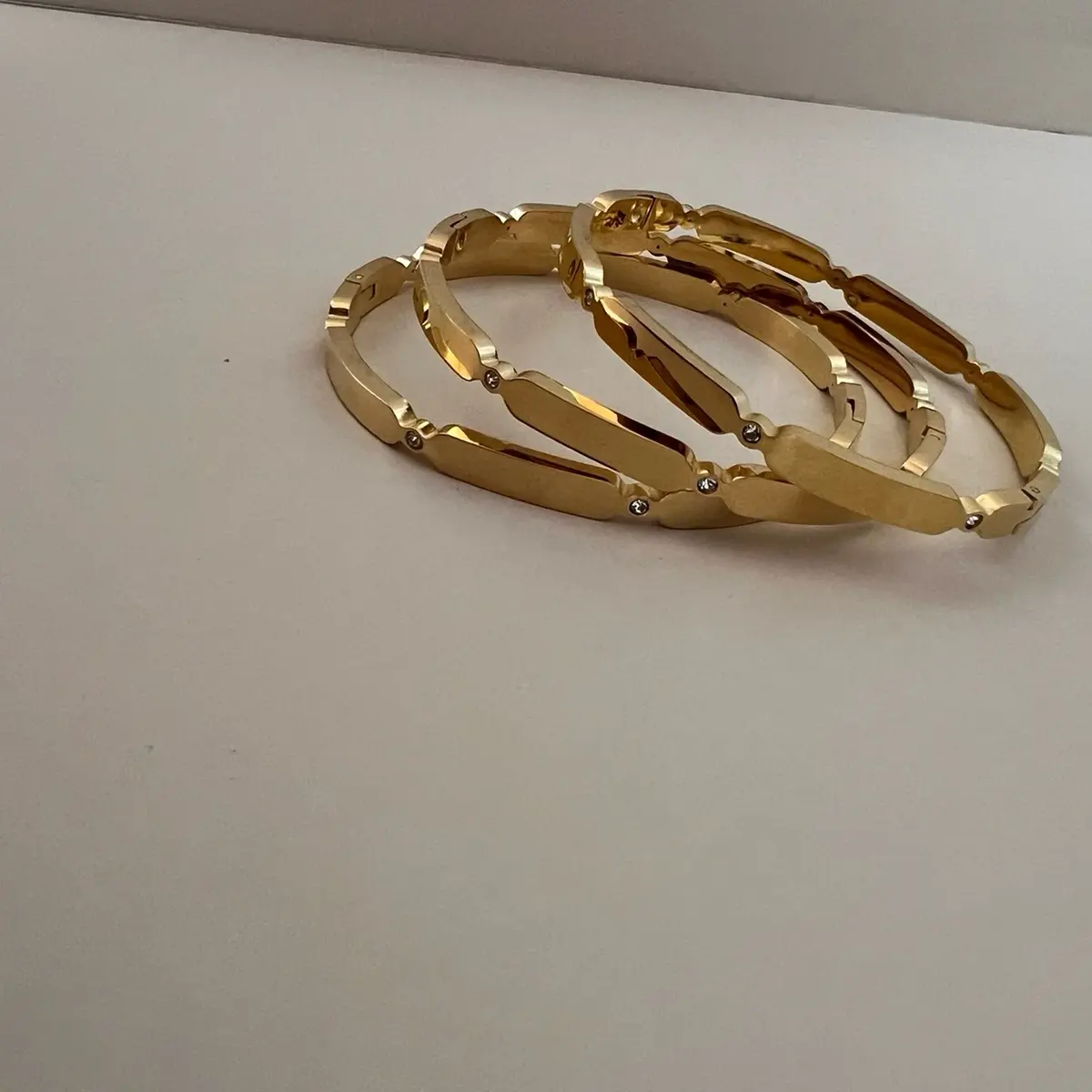 Women's Stainless Steel Bangle with Rhinestone Decoration - Perfect for Festive Wear or Gift Giving simple bracelet for women elegant looking bracelet party wedding bangles for women