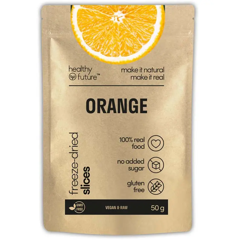 Healthy Future Freeze-Dried Orange Slices: Zesty, Crunchy & 100% Natural (Skin-On)!