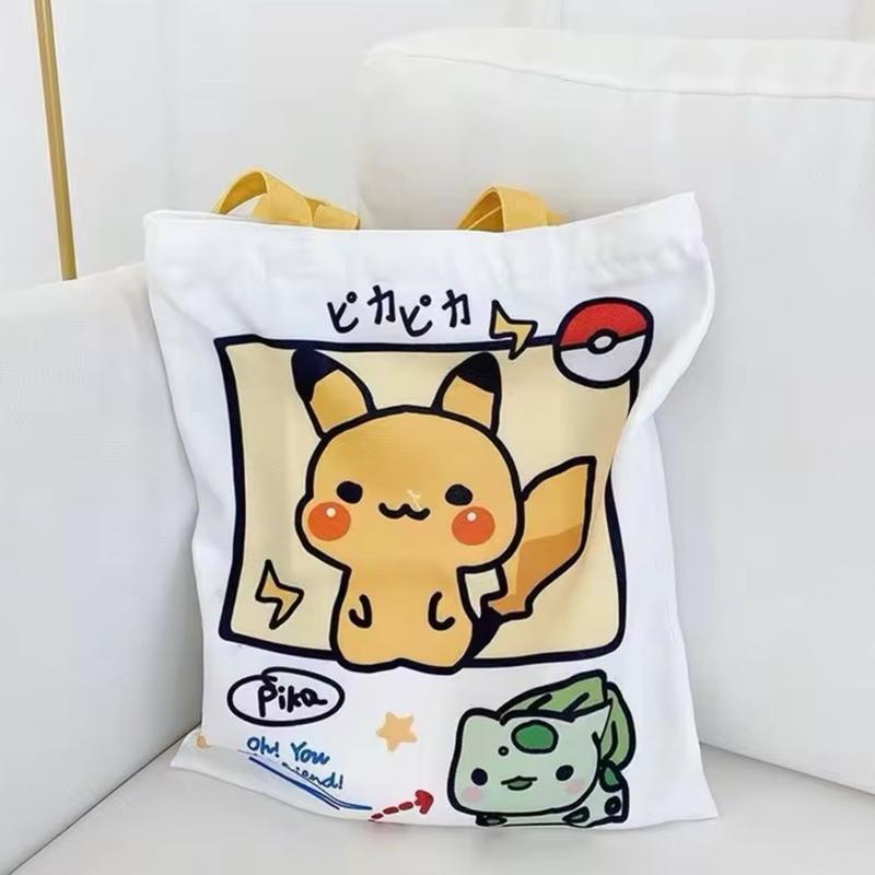 Kawaii Pokemon Character Tote Bag - Pikachu, Squirtle & Psyduck Designs - Perfect Gift For Pokemon Fan 2