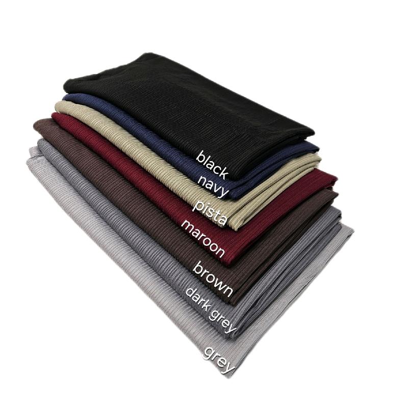 RIBBED JERSEY HIJAB Soft Stretchy Jersey Breathable Versatile Drapes Beautifully Hijab Scarf Sarong Wrap Elegant Jersey Hijab Suitable for ALL Weather 170cm x 70cm 4