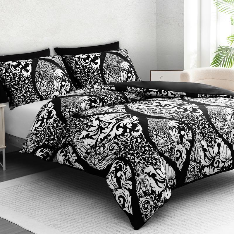 Product Introduction of Duvet Cover Set with Pillow Cases Luxurious Microfiber Bedding Set Single Double King Super King Size Quilt Covers with Zipper Closure UltraSoft Fade Resistant Reversible Duvet Covers 7