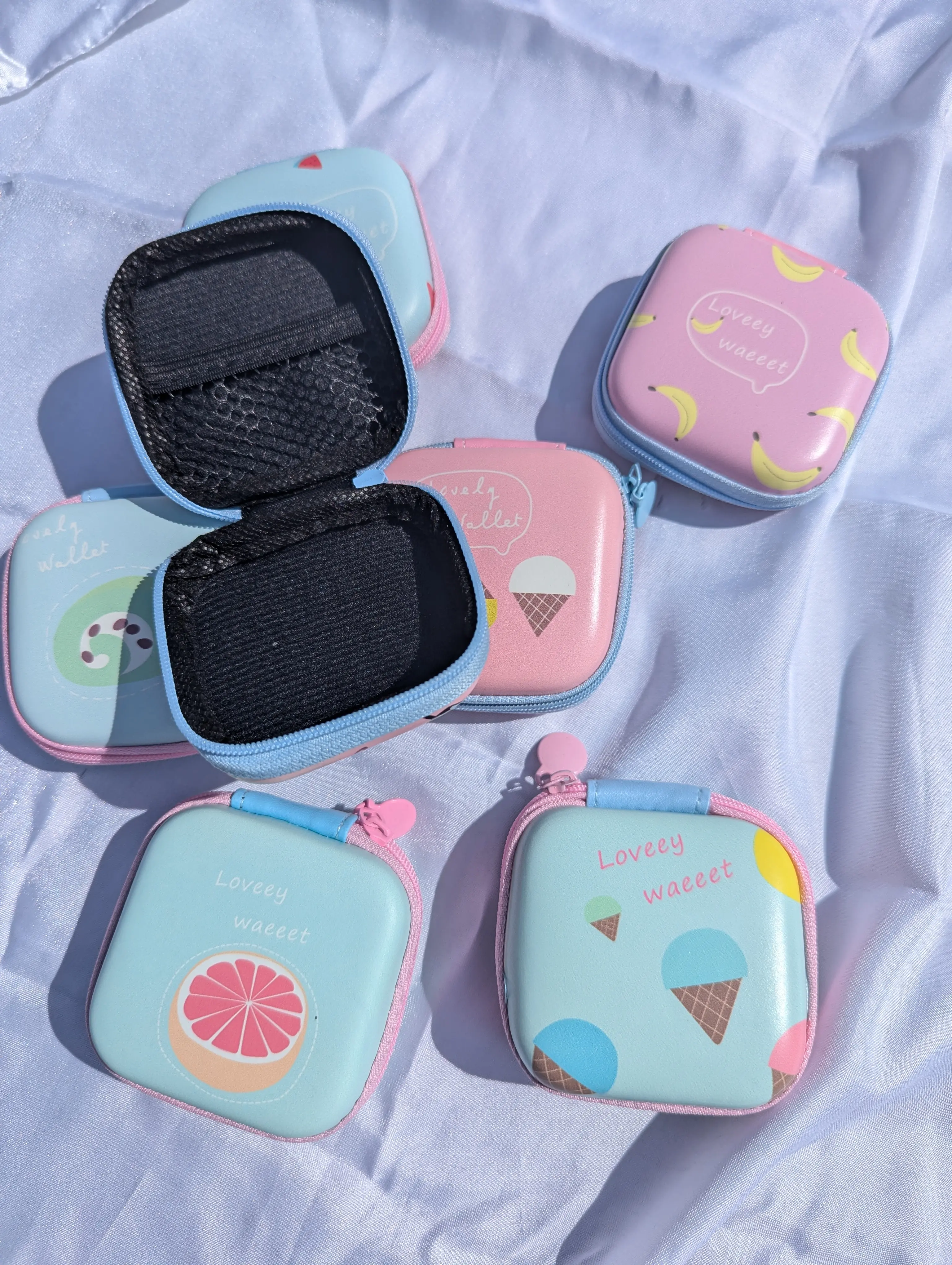 Portable Mini Travel Cable Earphone Phone Charger Storage Case Pouch Wallet Lightweight Organiser