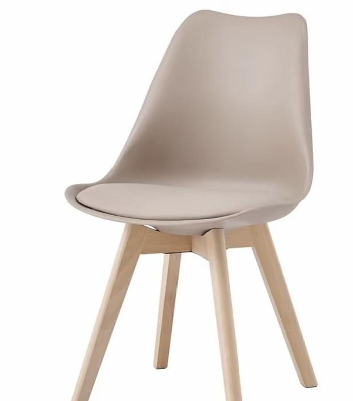 Set of 4 Dining Chairs Wooden Legs Soft Cushion Pad Stylish DELUXE Retro Lounge Dining Office 7