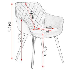 Product Introduction of WOLTU 1 X Dining Chair Kitchen Reception Chair Velvet with Padded Seat,Chair with Arms and Back for Counter Lounge Living Room 18